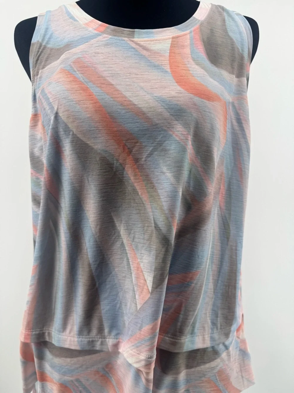 Calia Women’s Trapeze performance Tank Top in Blue & Coral size Large